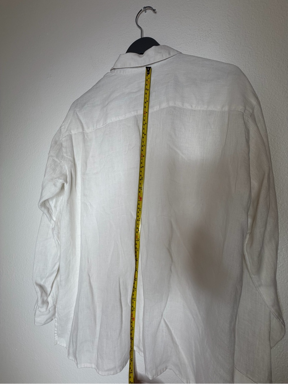 J. Jill White Love 100% Linen Button-Up Long Sleeve Shirt | Size M lagenlook - Picture 6 of 13